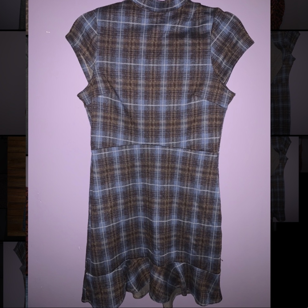 Urban Outfitters Highland Plaid Open-Back Dress